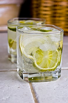 Lemon cocktail drink