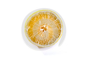 Lemon Cross Section Fruit Cut Slice Piece Texture Fresh Juicy Ye