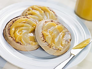 Lemon Curd Crumpets