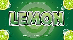 Lemon 3d editable text effect template