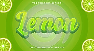 Lemon 3d editable text effect Template