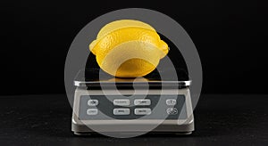 Lemon on a Digital Kitchen Scale
