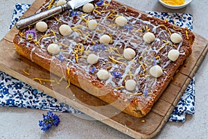 Lemon drizzle almond cake