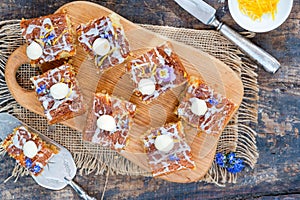 Lemon drizzle almond cake