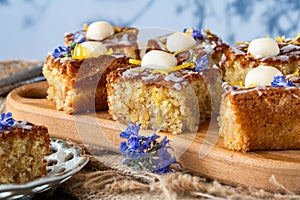 Lemon drizzle almond cake