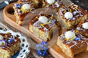 Lemon drizzle almond cake