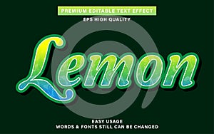 Lemon editable text effect