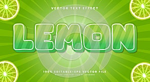 Lemon editable text effect Template