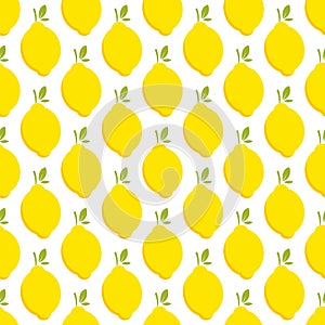 Lemon fruit seamless bright art vector pattern