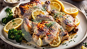 Lemon Garlic Roasted Chicken Thighs