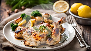 Lemon Garlic Roasted Chicken Thighs