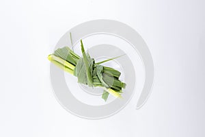 Lemon grass bunch on a white background.
