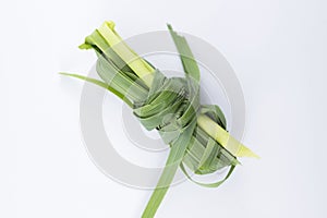 Lemon grass bunch on a white background.