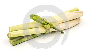 Lemon Grass Slice on white background.