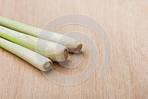 Lemon Grass on wood background