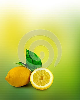 Lemon on green