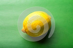 Lemon on green photo
