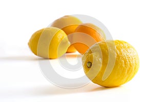 Lemon with group fruits