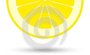 Lemon half slice. Vector Illustration