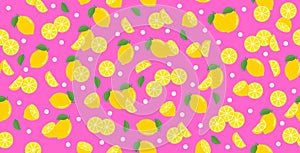 lemon on hot pink