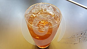 lemon icetea with ice very sweet and sour