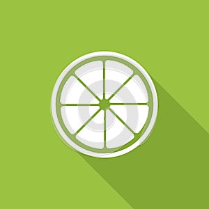 Lemon icon. Citrus symbol, flat design style vector illustration