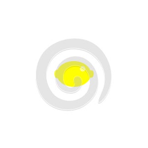 Lemon icon. Natural organic fruit isolated on white background. Flat vector illustration. Easy to edit template for your design