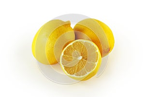 Lemon isolated on white background