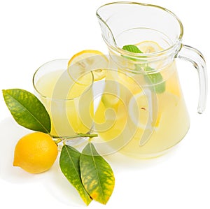 Lemon juice with lemon fruit