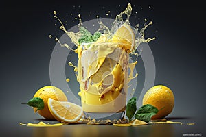 lemon juice smothie splash