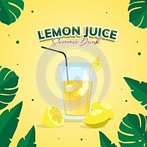 Lemon juice summer drink