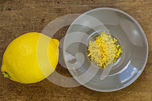 Lemon and lemon zest
