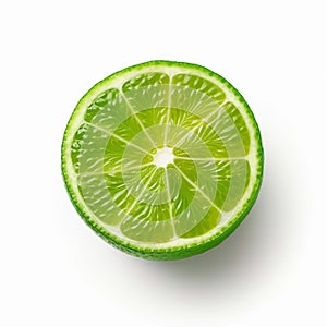 lemon lime isolate ,white background - generative Ai illustration