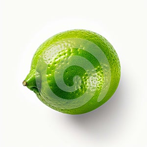lemon lime isolate ,white background - generative Ai illustration