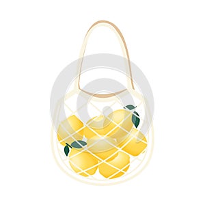 lemon in mesh bag