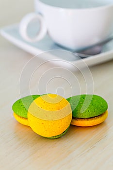 Lemon and mint marron cookies photo