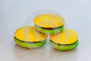 Lemon and mint marron cookies photo