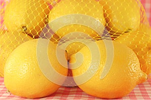 Lemon with net