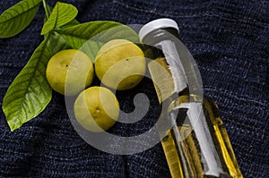 Lemon oil for massage and spa relex