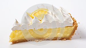 Delicate Lemon Pie Slice A Captivating Blend Of Desertwave And Weathercore photo