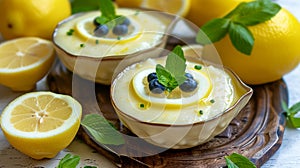 Lemon posset is a dessert made with cream, sugar, and lemon juice, smooth and tangy treat