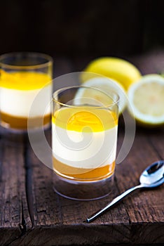 Lemon Posset with an Orange Compote and Glaze