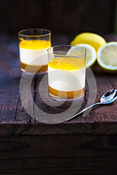 Lemon Posset with an Orange Compote and Glaze