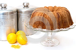 Lemon Pound Cake Isolated