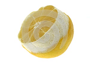 Lemon profile on white