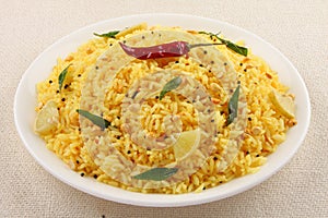 lemon rice from South Indian cuisine.