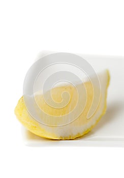 Lemon Slice Closeup in High Key