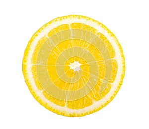 Lemon slice isolated on white