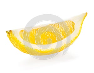 Lemon slice isolated on white