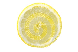 Lemon slice isolated on white